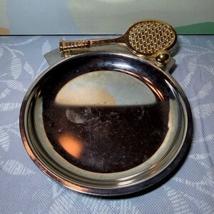Gold and Silver Tennis Racket Ashtray